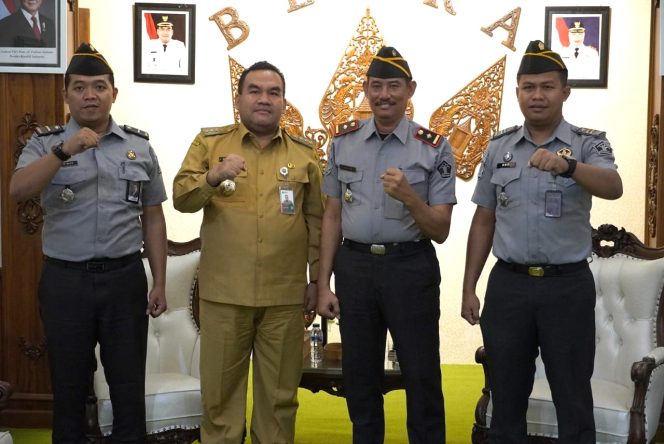 Karutan Blora Sugito bersama jajarannya kunjungi Bupati Blora, Arief Rohman di kantor nya.