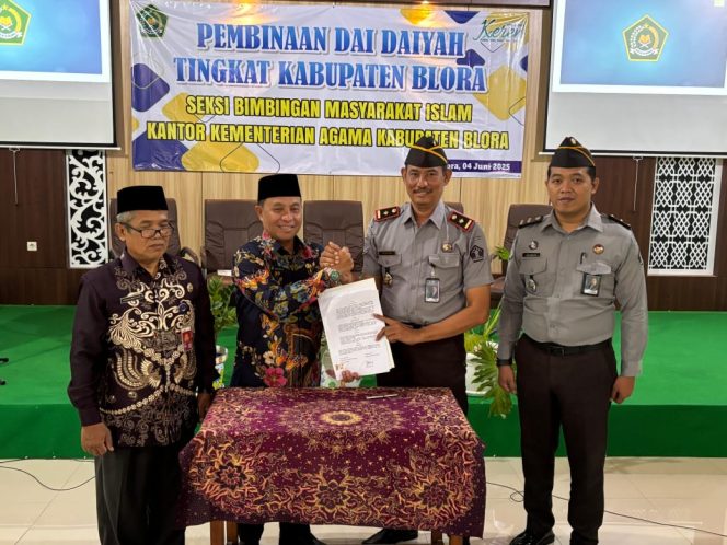 Penandatanganan kerjasama antara Rutan Kelas IIB Blora dengan Kemenag Blora,