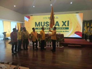 Siswanto kembali terpilih sebagai Ketua DPD Golkar Blora untuk masa bakti 2025-2030. Foto Redaksi.