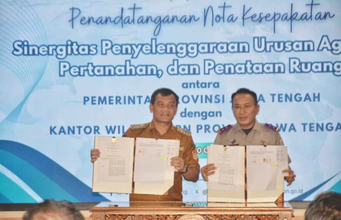 Pemprov Jateng dan BPN Sepakat Perkuat Tata Ruang dan Ketahanan Pangan